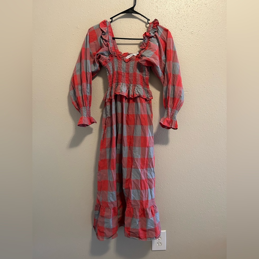 Frances Hart maternity plaid dress